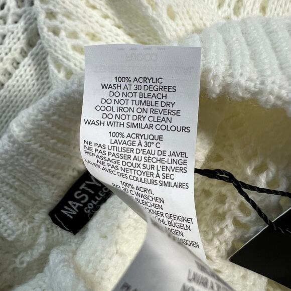 Nasty Gal High Rise Crochet Pointelle Knit Flare Pants Size M NEW Festival Boho - Picture 11 of 14